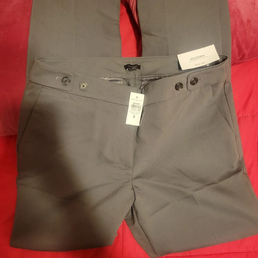 NWT Ann Taylor Women's Olive Green Pants - Picture 5 of 8